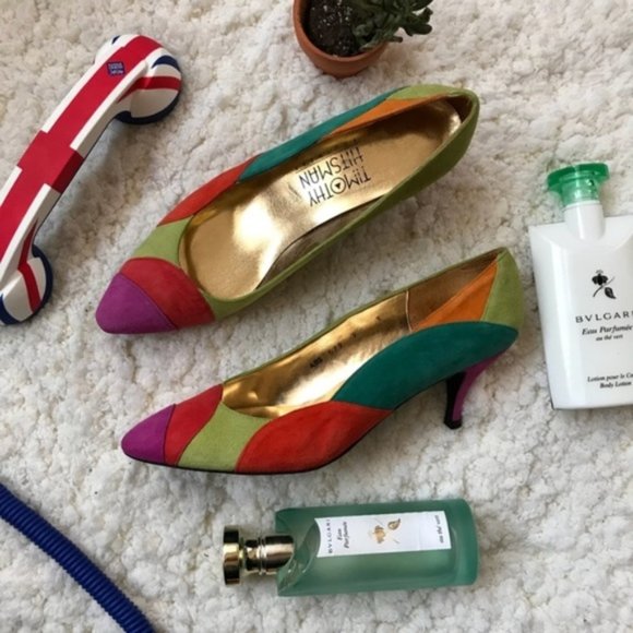Timothy Hitsman Shoes - TIMOTHY HITSMAN: Multi Color VINTAGE Heels Size 9